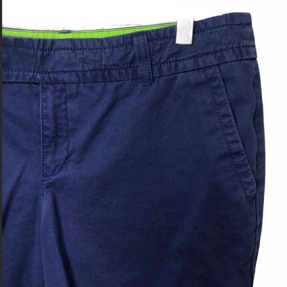 Lilly Pulitzer Palm Beach Fit Shorts Navy Blue Size 8 9 Inch Summer - Picture 2 of 5